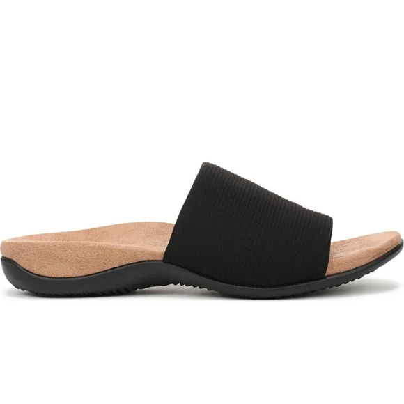 Vionic Newest Black Slide Comfy Sandals Arch Support Flats - Picture 11 of 16